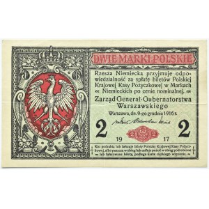 Polska, II RP, 2 marki 1916 Generał, Warszawa, seria B