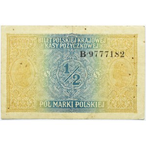 Polska, II RP, 1/2 marki 1916 Generał seria B