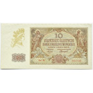 Polska, Generalna Gubernia, 10 złotych 1940, seria N, piękne