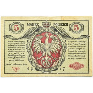 Polska, II RP, 5 marek 1916 biletów....Generał, seria B