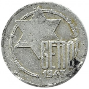 Getto Łódź, 5 marek 1943, aluminium, odm. 1/1
