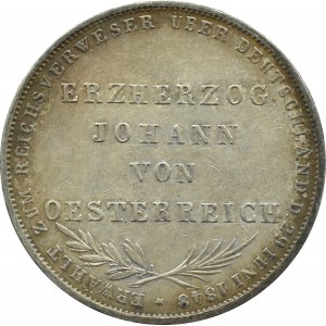 Niemcy, Frankfurt, Johann von Habsburg, dwugulden 1848, Frankfurt n. Menem