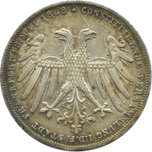 Niemcy, Frankfurt, Johann von Habsburg, dwugulden 1848, Frankfurt n. Menem