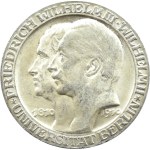 Niemcy, Prusy, Wilhelm II, 3 marki 1910 A, Berlin, 100-lecie Uniwersytetu w Berlinie, UNC