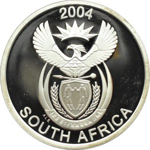RPA, 50 centów 2004, Wildlife series - Leopard, Pretoria, UNC, rzadkie!