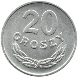 Polska, PRL, 20 groszy 1957, Warszawa, UNC