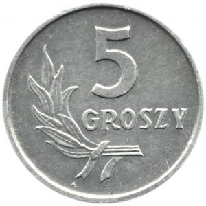Polska, RP, 5 groszy 1960, Warszawa, UNC