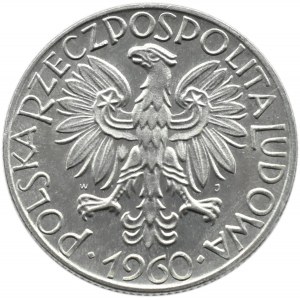 Polska, PRL, Rybak, 5 złotych 1960, Warszawa, UNC