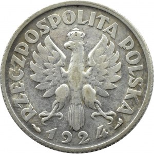 Polska, II RP, Kłosy, 1 złoty 1924, Paryż