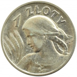 Polska, II RP, Kłosy, 1 złoty 1925, Londyn