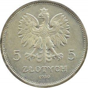 Polska, II RP, Sztandar 5 złotych 1930, Warszawa