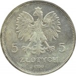 Polska, II RP, Sztandar 5 złotych 1930, Warszawa