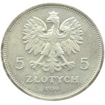 Polska, II RP, Sztandar 5 złotych 1930, Warszawa