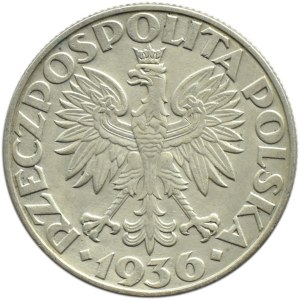 Polska, II RP, Żaglówka, 5 złotych 1936, Warszawa