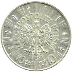 Polska, II RP, Józef Piłsudski, 10 złotych 1938, Warszawa