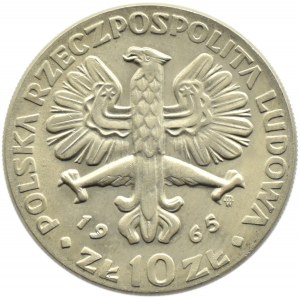 Polska, PRL, 10 złotych 1965, Nike, Warszawa, UNC