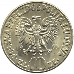 Polska, PRL, 10 złotych 1965, M. Kopernik, Warszawa, UNC