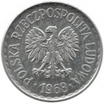 Polska, PRL, 1 złoty 1968, Warszawa, rzadszy rocznik