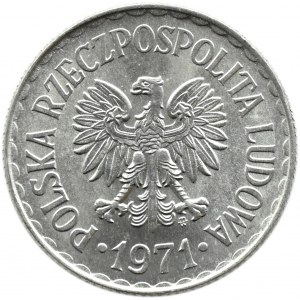 Polska, PRL, 1 złoty 1971, Warszawa, UNC