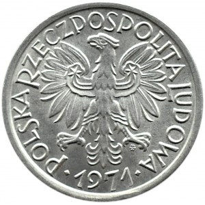 Polska, PRL, Jagody, 2 złote 1971, Warszawa, UNC