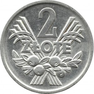 Polska, PRL, Jagody, 2 złote 1973, Warszawa, UNC