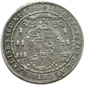 Austria, Salzburg, Jan Ernest graf Thun i Hohenstein, półtalar 1706, Salzburg