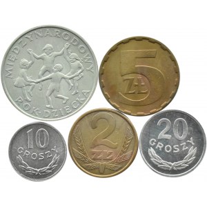 Polska, PRL, lot monet 1979, Warszawa, UNC