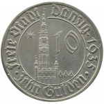 Wolne Miasto Gdańsk, 10 guldenów 1935, Berlin, BARDZO RZADKIE