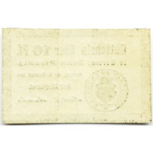 Bromberg, Bydgoszcz, Gutschein 10 pfennig 1916, kropka okragła, ciemno-brązowy poddruk, UNC