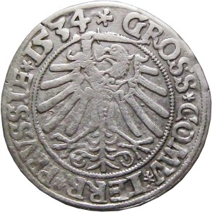 Zygmunt I Stary, grosz 1534, Toruń, PIĘKNY