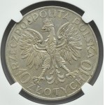Polska, II RP, Romuald Traugutt, 10 złotych 1933, Warszawa, NGC AU55