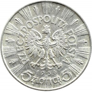 Polska, II RP, Józef Piłsudski 5 złotych 1936, Warszawa (35)