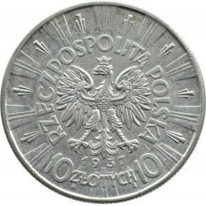 Polska, II RP, Józef Piłsudski, 10 złotych 1937, Warszawa