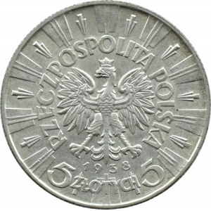 Polska, II RP, Józef Piłsudski, 5 złotych 1938, Warszawa