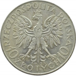 Polska, II RP, Głowa Kobiety, 10 złotych 1933, Warszawa