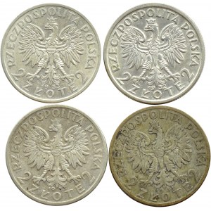 Polska, II RP, Głowa Kobiety lot 2 złote 1932-32, Londyn/Warszawa