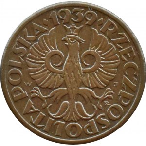 Polska, II RP, 1 grosz 1939, Warszawa, UNC
