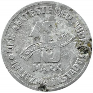 Getto Łódź, 10 marek 1943, aluminium, odm. 2/1