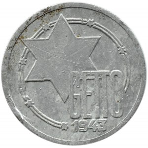 Getto Łódź, 10 marek 1943, aluminium, odm. 3/2