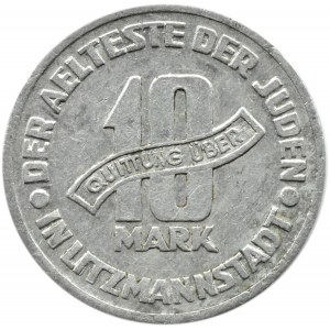 Getto Łódź, 10 marek 1943, aluminium, odm. 5/4