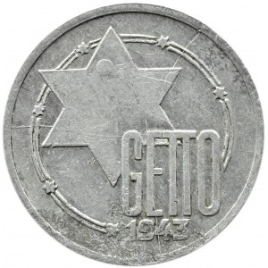 Getto Łódź, 10 marek 1943, aluminium, odm. 5/4