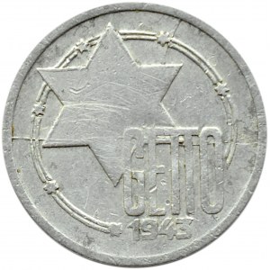 Getto Łódź, 10 marek 1943, aluminium, odm. 7/3