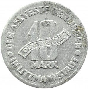 Getto Łódź, 10 marek 1943, aluminium, odm. 8/3