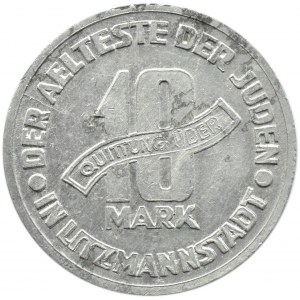 Getto Łódź, 10 marek 1943, aluminium, odm. 9/4