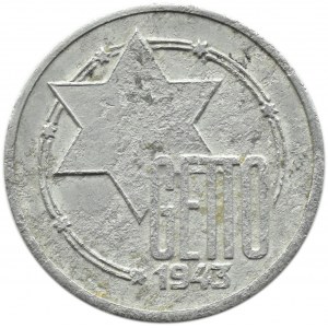 Getto Łódź, 10 marek 1943, aluminium, odm. 10/5