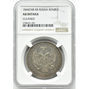 Rosja, Mikołaj I, 1 rubel 1844 KB, Petersburg, NGC AU