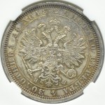 Rosja, Aleksander II, 1 rubel 1878 HF, Petersburg, MS61