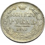 Rosja, Mikołaj I, 1 rubel 1841 HG, Petersburg, piękny!!