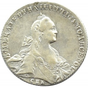 Rosja, Katarzyna II, 1 rubel 1766 ASz, Petersburg, piękny!