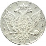 Rosja, Katarzyna II, 1 rubel 1776 SPB TI ACz, Petersburg, bardzo ładny!